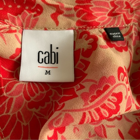 Cabi Vita Sleeveless Pink Tan Sheer Top Size Medium - Picture 10 of 10